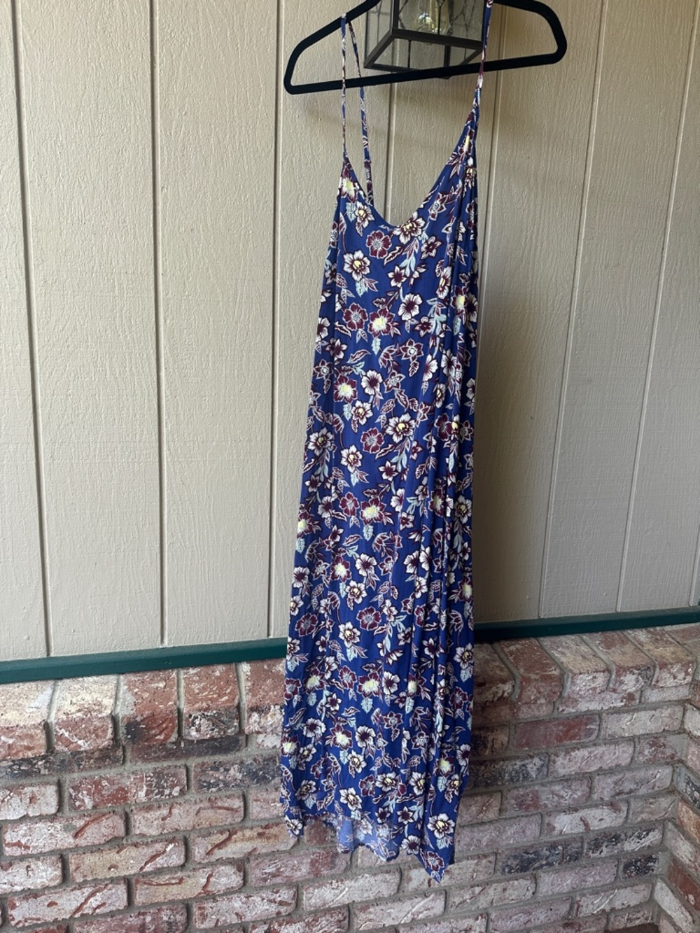 GAP Navy Blue Floral Maxi Slip Dress